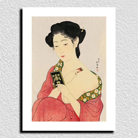 Estampa japonesa, Goyō Hashiguchi, Mujer empolvándose