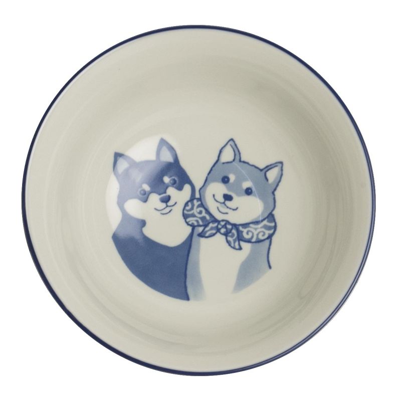 Duo de bols à riz japonais en céramique, rose et bleu - SHIBAINU