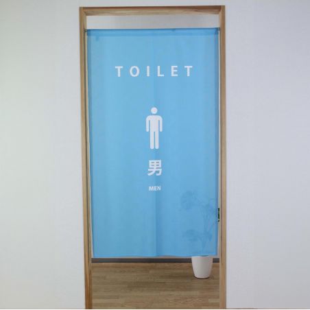 Cortina japonesa noren de poliéster, TOILET MEN