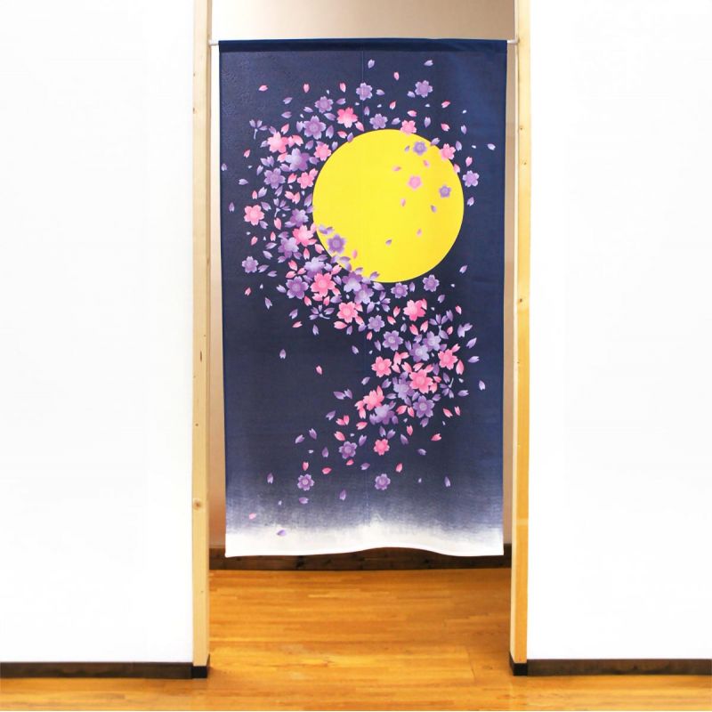 Japanischer Noren Polyester Vorhang, TSUKI NO SAKURA