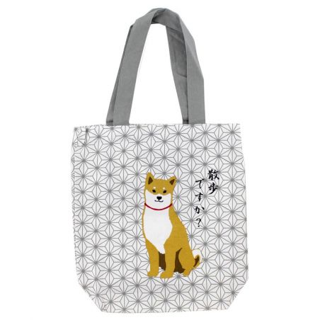 Borsa tote per cani Shiba in cotone 100% - ASANOHA