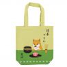 Borsa tote in cotone 100% Il cane Shiba e il suo tè matcha - OCHA