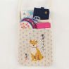 Small tote bag 100% cotton Shiba dog - ASANOHA 1