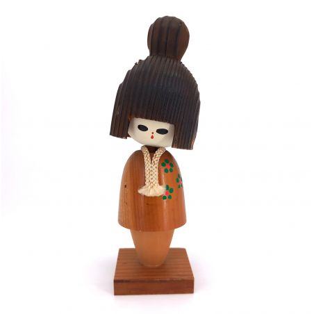 Poupée en bois japonaise, KOKESHI VINTAGE, 21cm