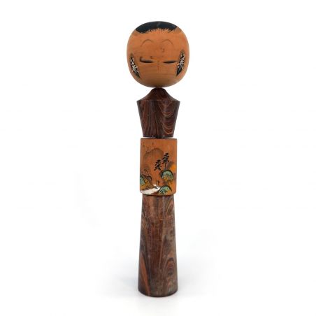 Muñeca japonesa de madera, KOKESHI VINTAGE, 32 cm