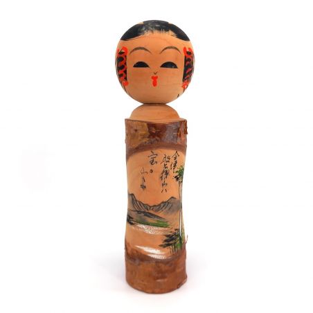 Japanese wooden doll, KOKESHI VINTAGE, 18.5 cm