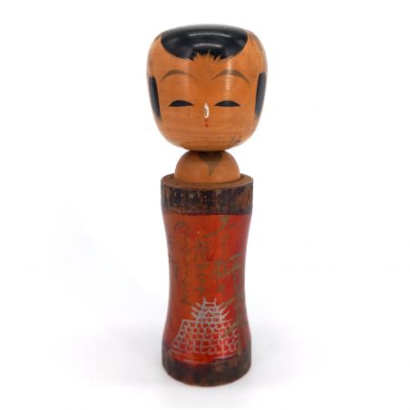 Japanese wooden doll, KOKESHI VINTAGE, 15 cm