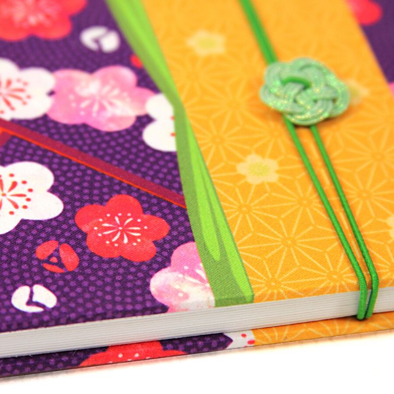 Carnet de notes japonais motif Kimono- TATEWAKINI SUZU