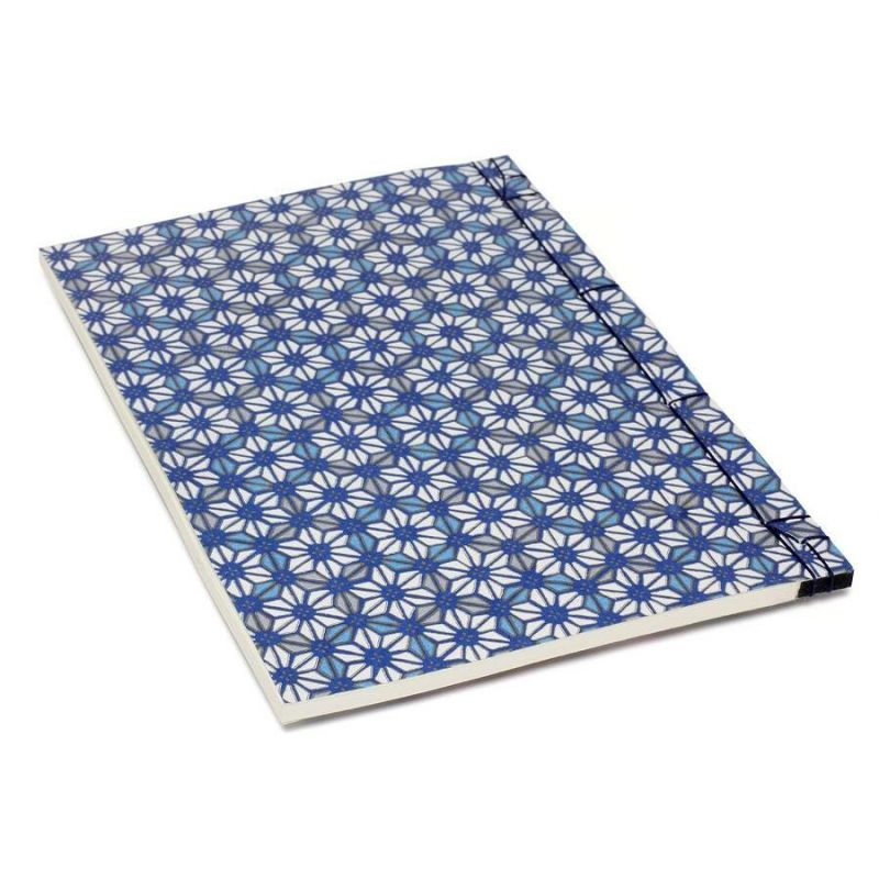 Carnet de notes japonais motif feuilles de Chanvre- ASANOHA