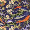 hoja grande de papel japonés, YUZEN WASHI, azul, estampado Hanayose