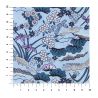 grande feuille papier japonais, YUZEN WASHI, bleu, motif Hanayose