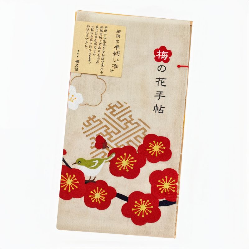 Cotton towel, TENUGUI, Plum blossoms