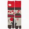 Chaussettes japonaises tabi, grue HANAFUDA, 25-28cm