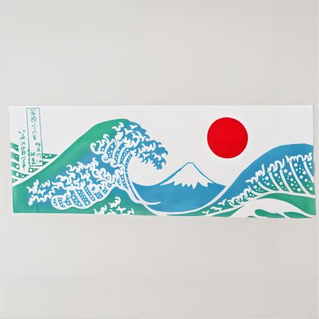 Tenugui Hand Towel, Minato Mirai's Dream, Blue