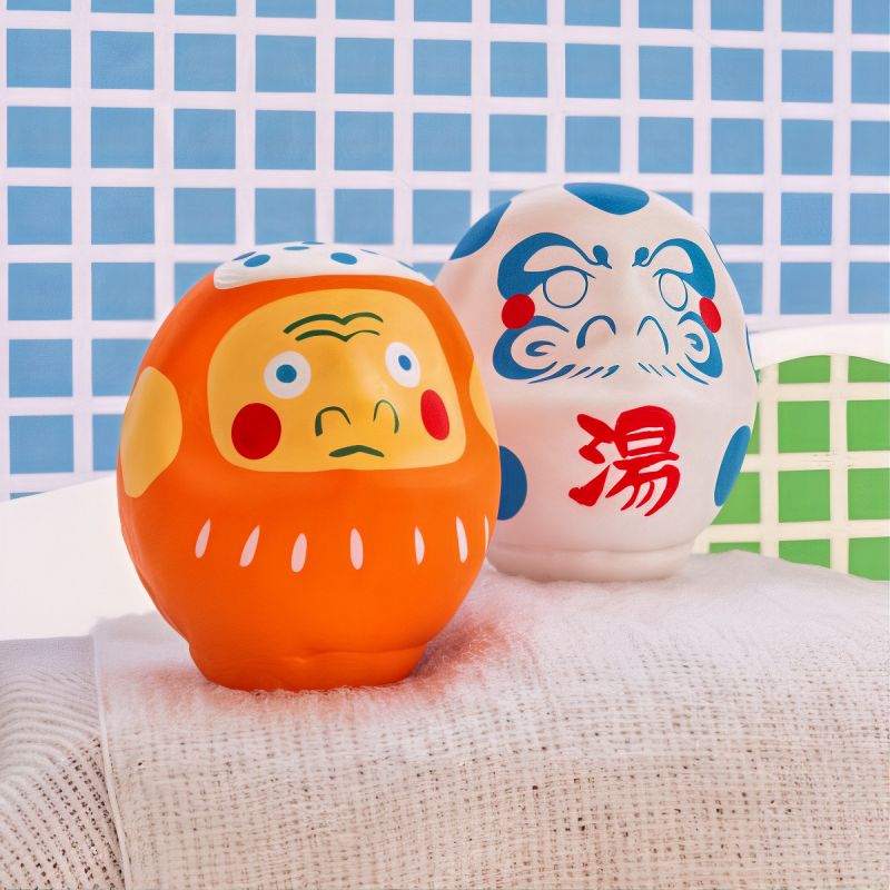 Japanese doll, DARUMA in hot springs, Onsen