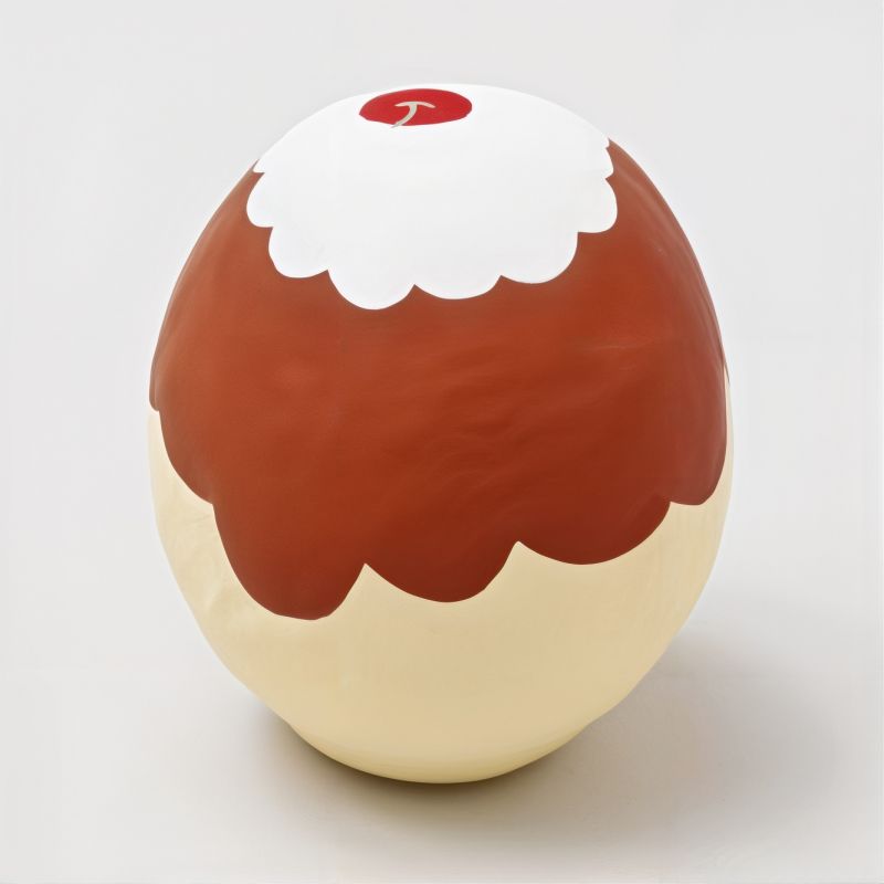 Japanese doll, DARUMA, Chocolate cherry whipped cream cake, COFFEE