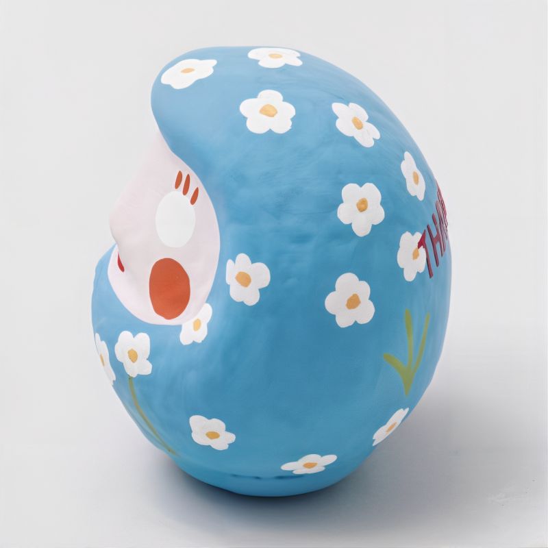 Bambola giapponese, DARUMA, blu, tulipano “compassione”, grazie