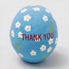 Japanese doll, DARUMA, blue, tulip "compassion", Thank you