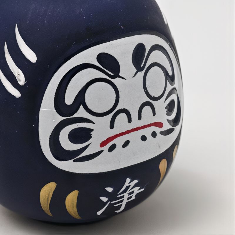 Japanische Puppe, DARUMA, dunkelblau, Iwaza