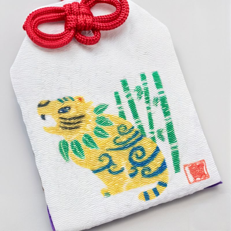 Amuleto giapponese Omamori - segno zodiacale cinese della Tigre