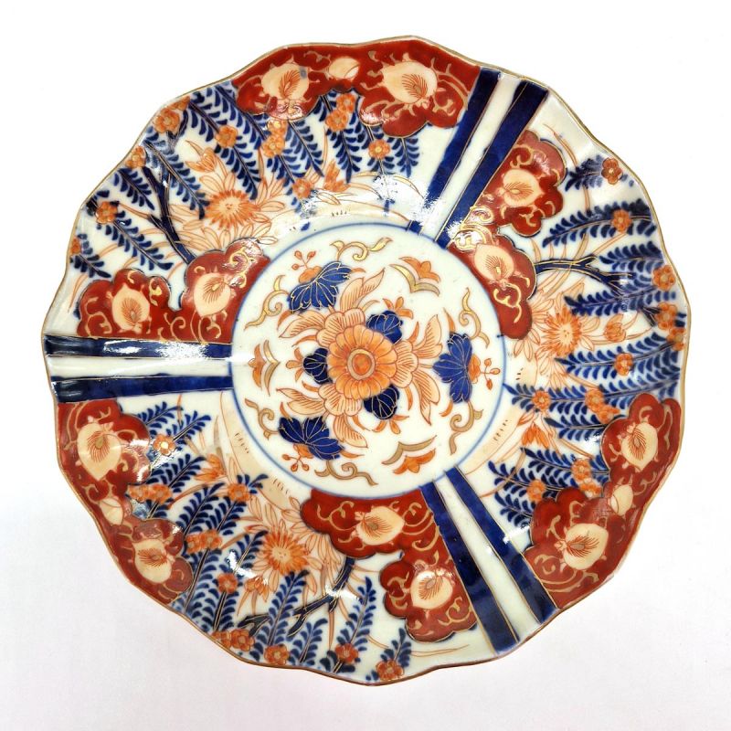 piatto rotondo vintage giapponese, imari del XIX secolo