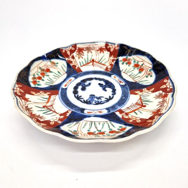 piatto rotondo vintage giapponese, imari del XIX secolo