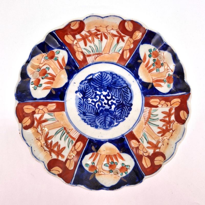 assiette ronde japonaise vintage, imari fin 19eme/début 20eme siecle