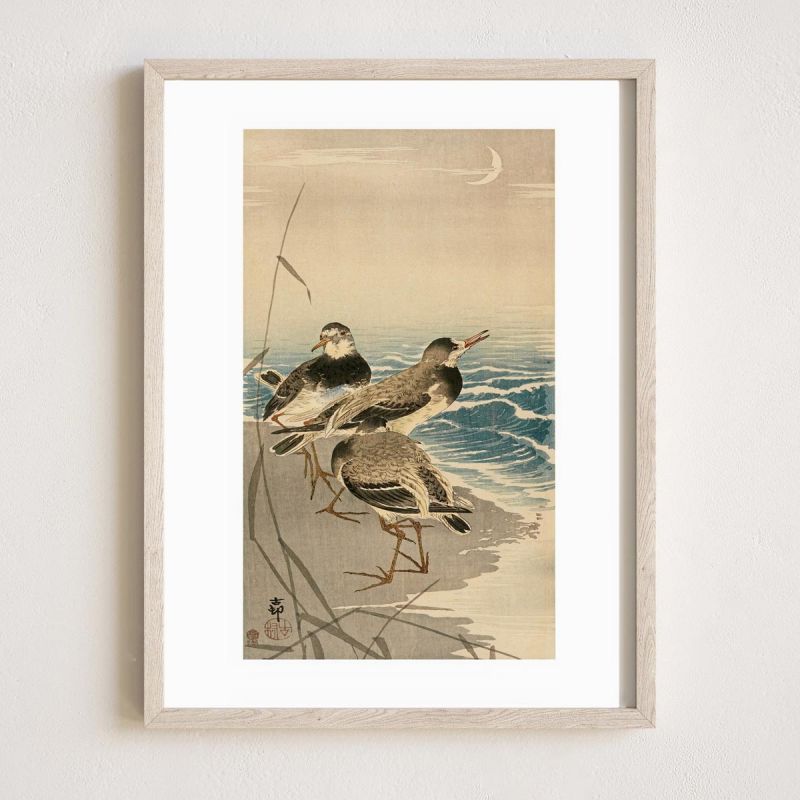 Japanese print, Seagulls, OHARA KOSON