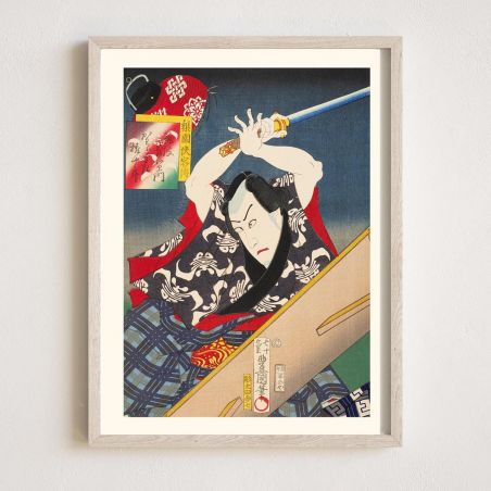 Japanese print, Legendary tales of knights, Kawarazaki Gonjuro, KUNISADA