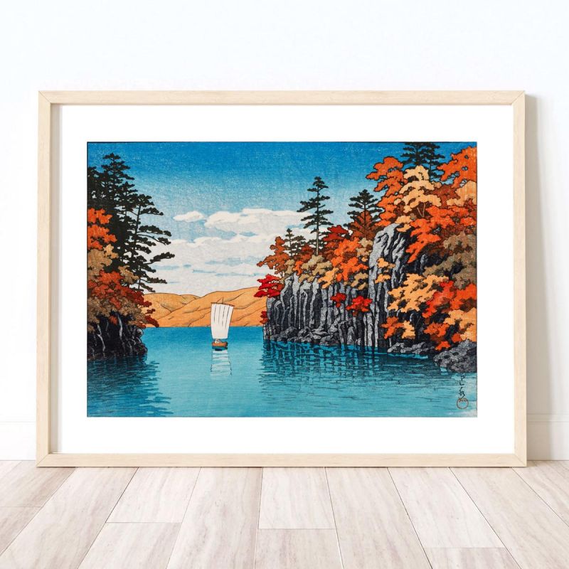 print reproduction of Kawase Hasui, Lake Towada, Towada-ko