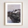 print reproduction of Kawase Hasui, Persistent snow in Urayasu