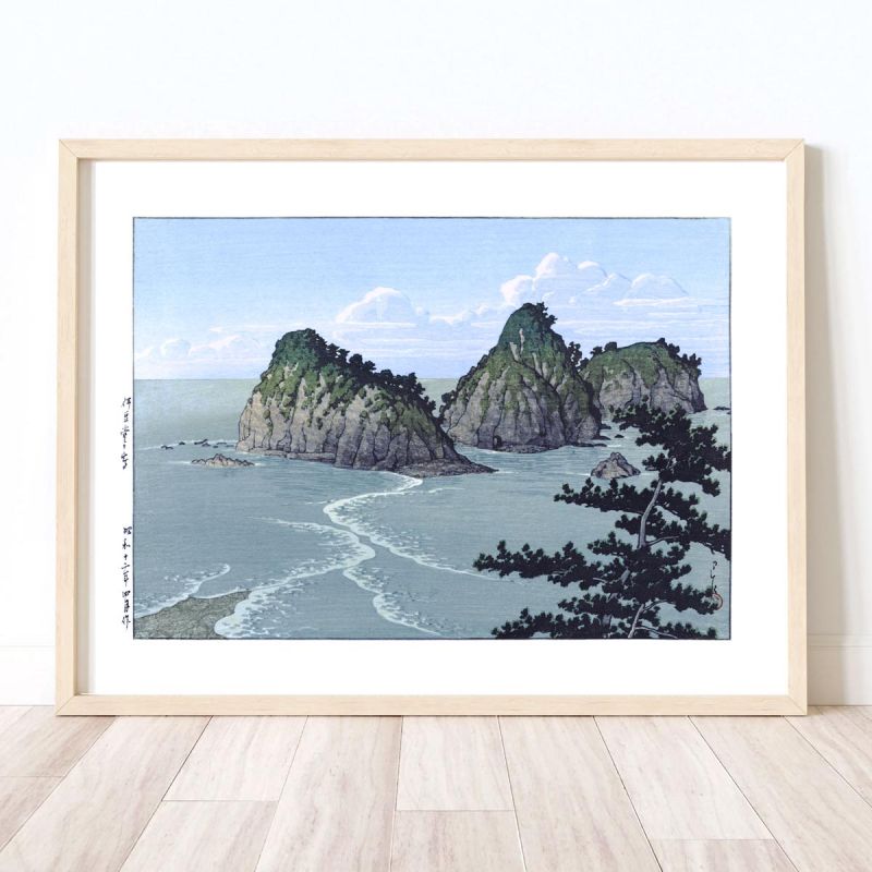 reproduccion impresa de Kawase Hasui, Isla Dogashima en el distrito de Izu