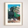 Japanese print, Kawase Hasui Big Buddha in Kamakura - 1930