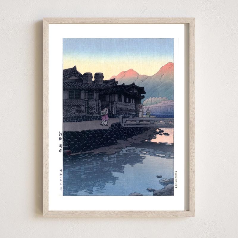 print reproduction of Kawase Hasui, Kaesong, Korea, Chasen Kaijo