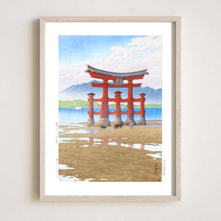 Druck Reproduktion von Kawase Hasui, Miyajima-Torii, Miyajima-Torii