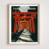 Ilustración japonesa del santuario Fushimi Inari Taisha en Kioto, por ダヴィッド