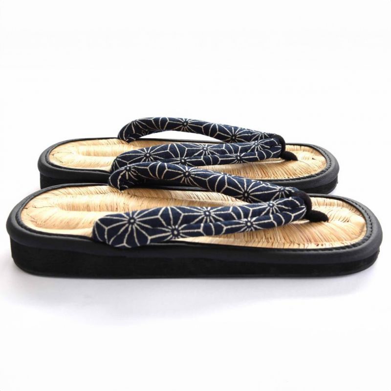 pair of Japanese zori sandals, ZORI BK, black