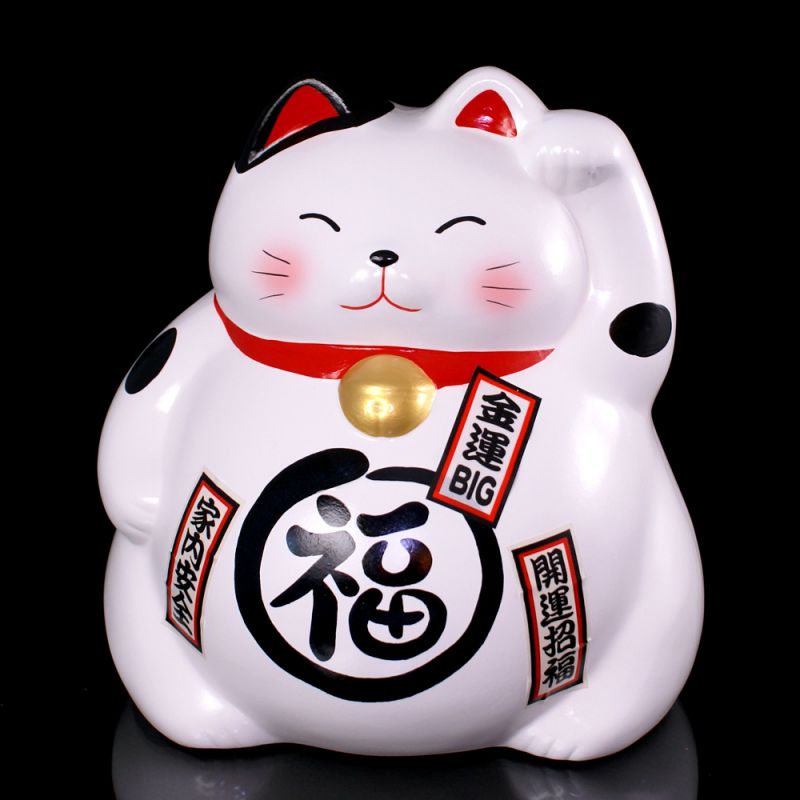 Glückskatze Manekineko Japanisches Sparschwein, SHIRO OKANE 1