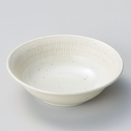 tazón de sopa japonés de cerámica Ø17x6,2cm, SUNAJI, azul y castaño