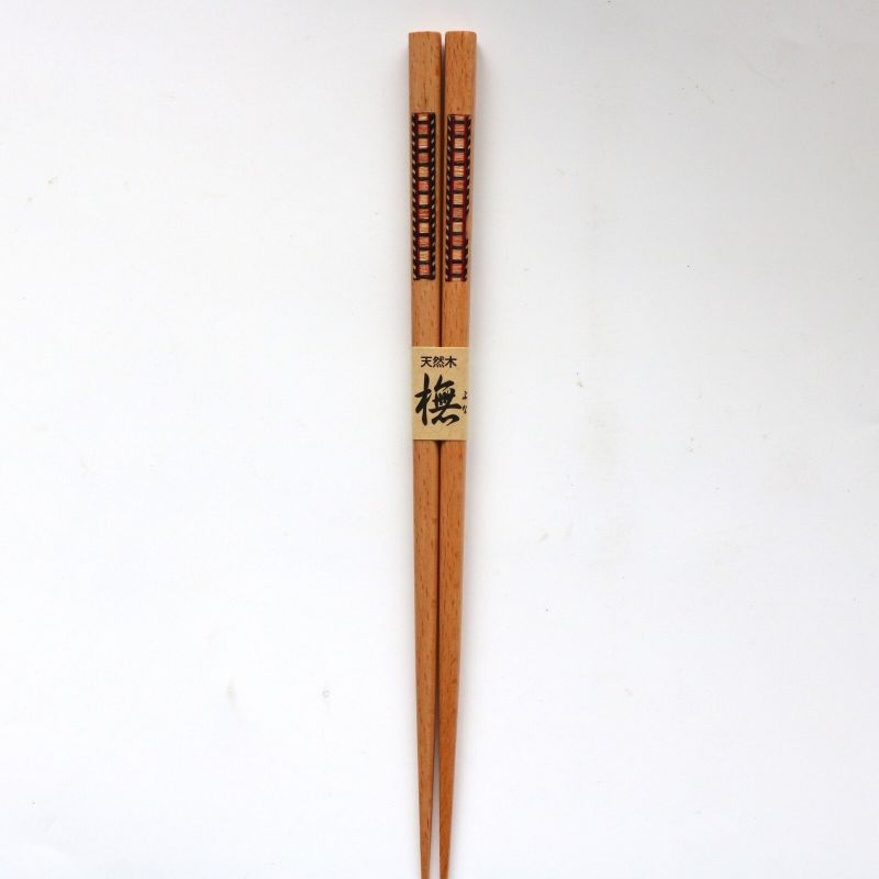 Pair of Japanese chopsticks in natural wood - YOSEGI 1