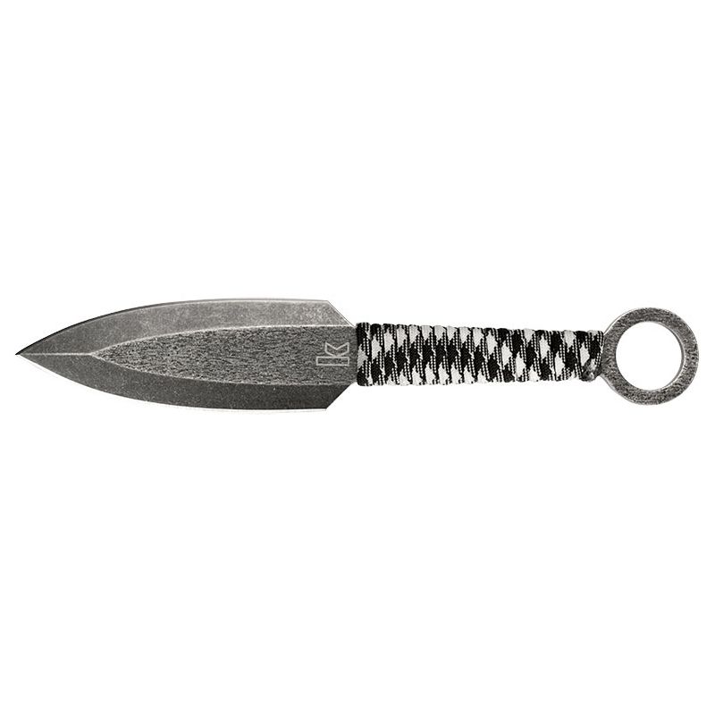 Juego de 3 cuchillos Kunai - Hoja de 114mm - Mango de paracord - Funda de nylon