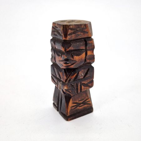 Piccola bambola giapponese in legno, KOKESHI VINTAGE