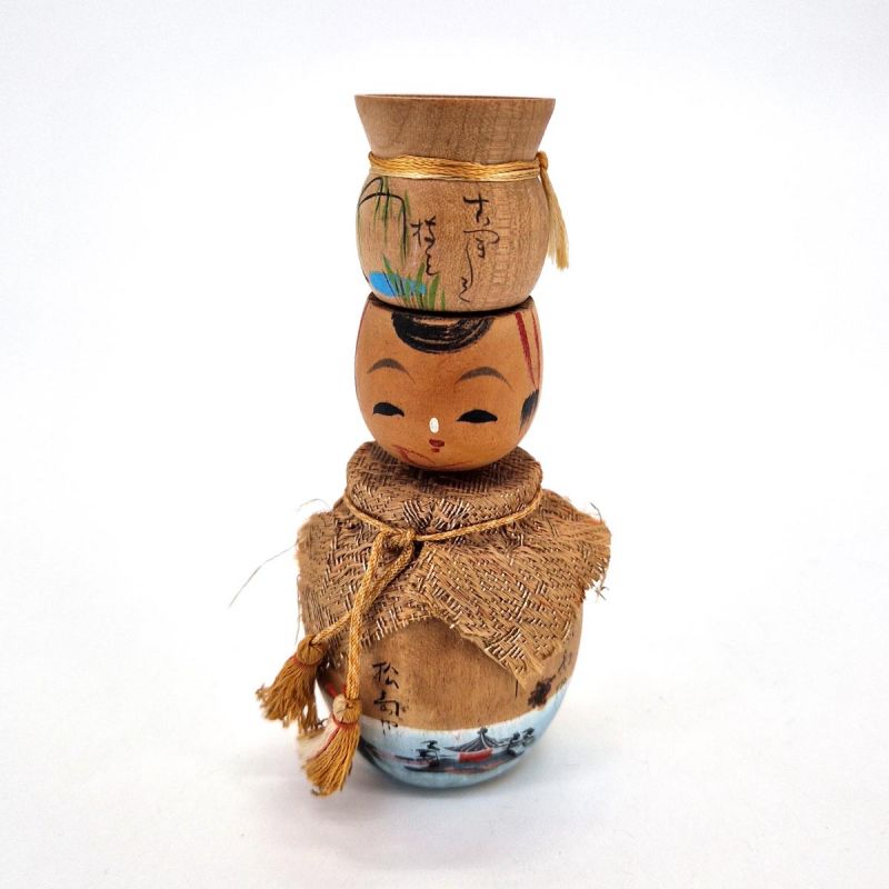 Kleine japanische Holzpuppe, KOKESHI VINTAGE