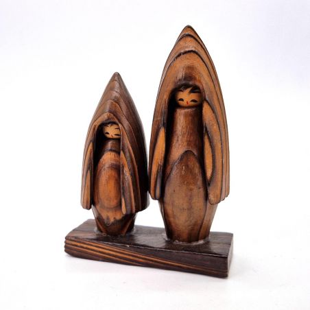 Piccola bambola giapponese in legno, KOKESHI VINTAGE