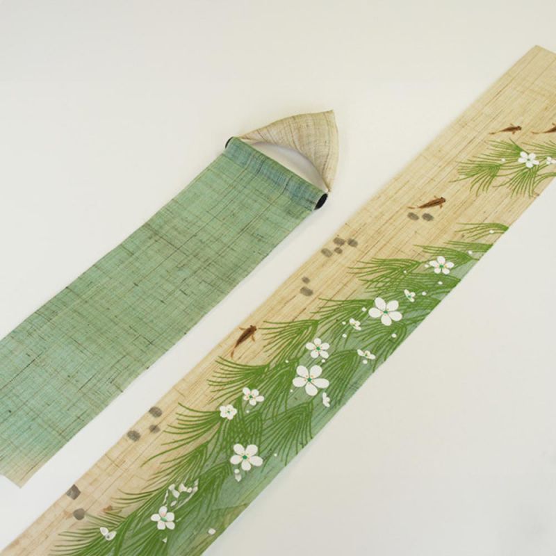 Fine Japanese hemp tapestry, plum blossom algae - BAIKAMO