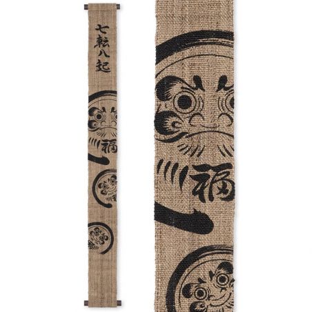 Fine Japanese hemp tapestry, DARUMA