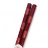 Paire de baguettes japonaises en bois naturel rouge ou bleue, WAKASA NURI ICHIBAN, 21 ou 23 cm