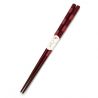 Par de palillos japoneses en madera natural roja o azul, WAKASA NURI ICHIBAN, 21 o 23 cm