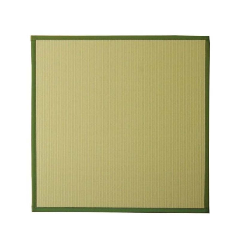 Tatami traditionnel japonais, natte en polypropylène, vert, SQUASH, 82x82cm