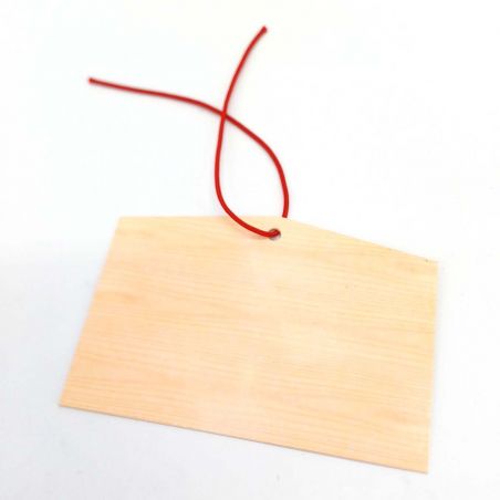 Blank Japanese EMA plaque made of cardboard to decorate yourself